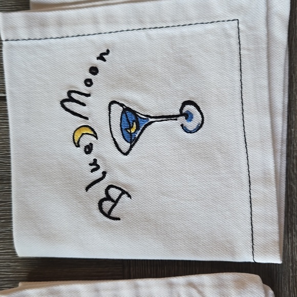 Pottery Barn Embroidered Cocktail Napkin Set - Picture 4 of 13